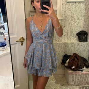 Blue romper that looks like a dress ! Size S